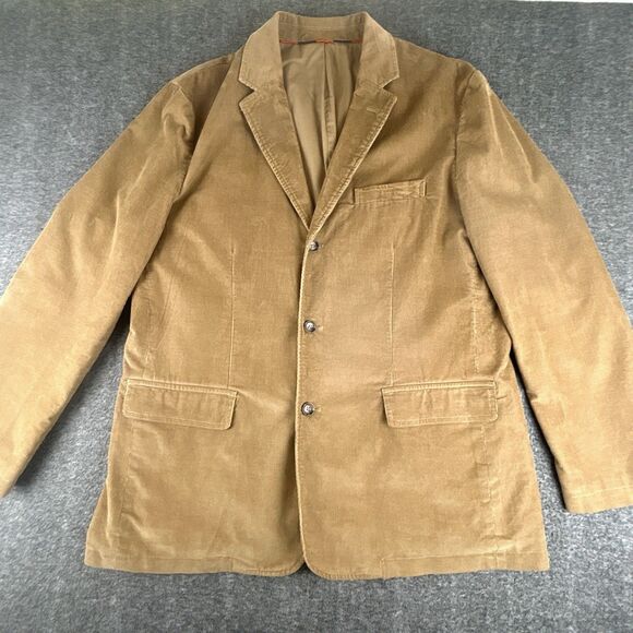 J. Crew Other - J. Crew Vintage Corduroy Blazer Mens Size XL 44-46 Tan Brown Sport Coat Academia